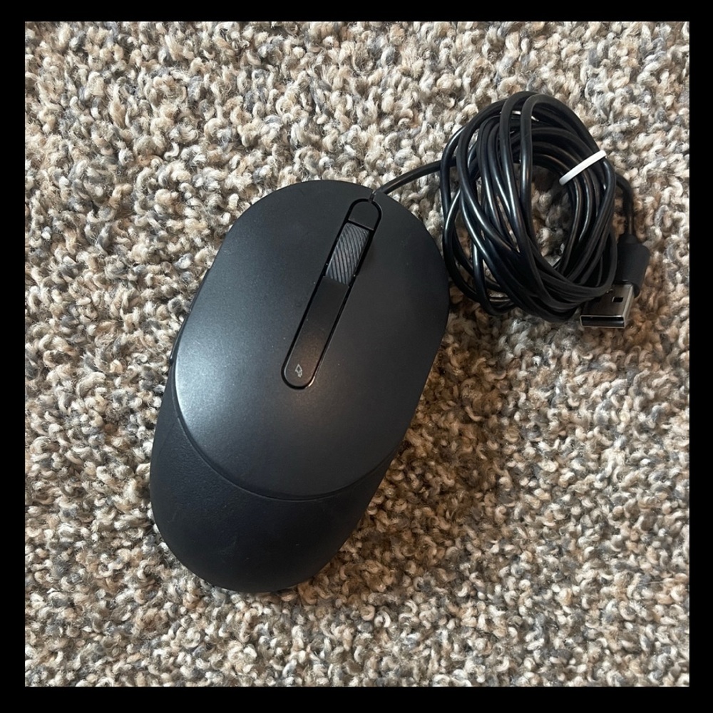 Dell Black Wired Mouse
